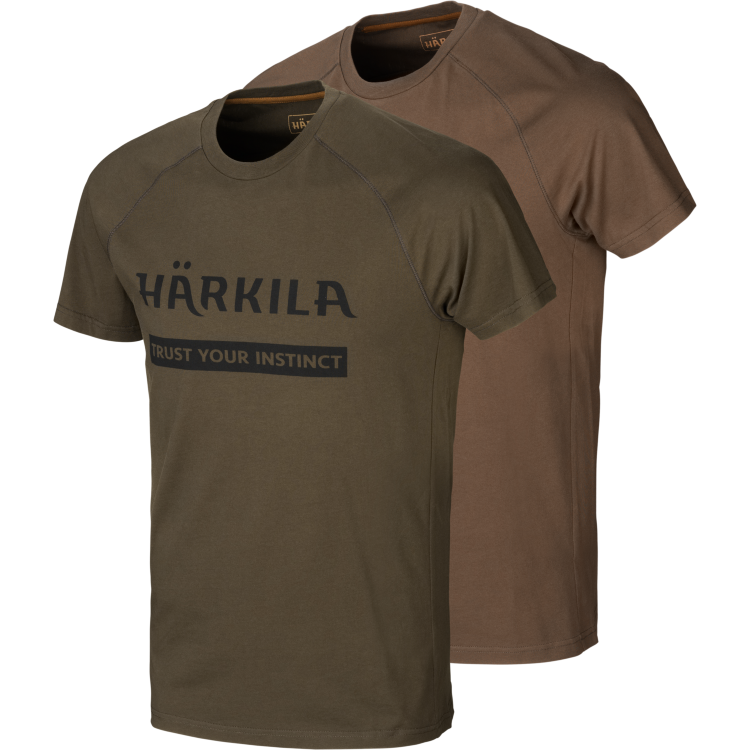 Harkila Logo 2-Pack majica, smeđa