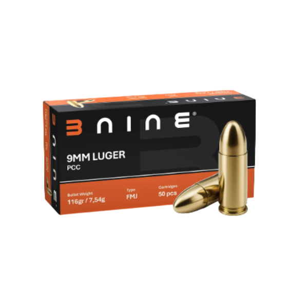 B NINE PCC FMJ cal. 9x19, 7,54 g
