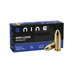 [B9-140-IPSC] B NINE IPSC Special FMJ cal. 9x19, 9,1 g