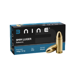 [B9-140-000] B NINE FMJ Subsonic, cal. 9x19, 9,1 g
