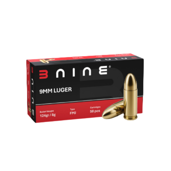 B NINE FMJ cal. 9x19, 8 g