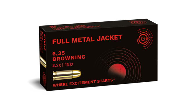 Geco FMJ cal. 6.35 Browning, 14,9 g