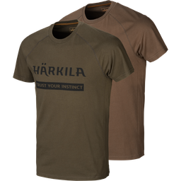 Harkila Logo 2-Pack majica, smeđa